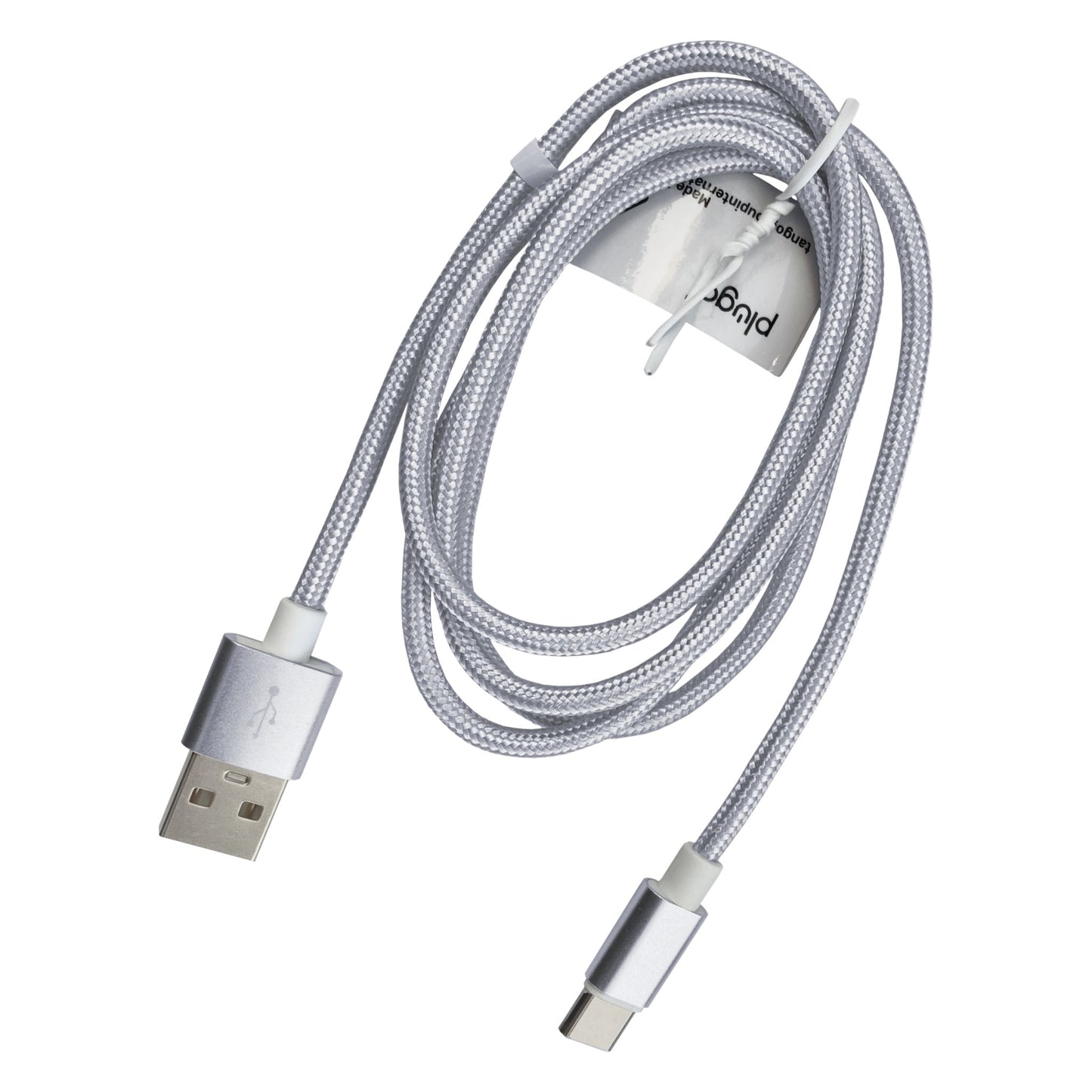 Plugd Braided USB-A to USB-C Cable 2m