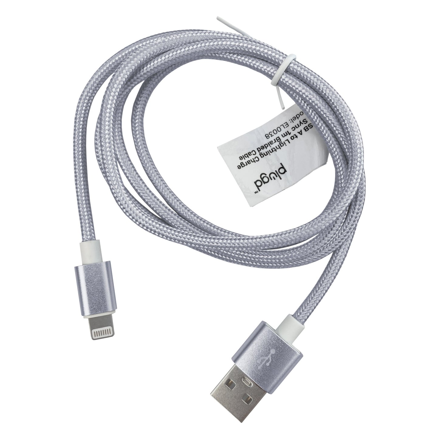 Plugd Braided USB-A to Lightning Cable 1m