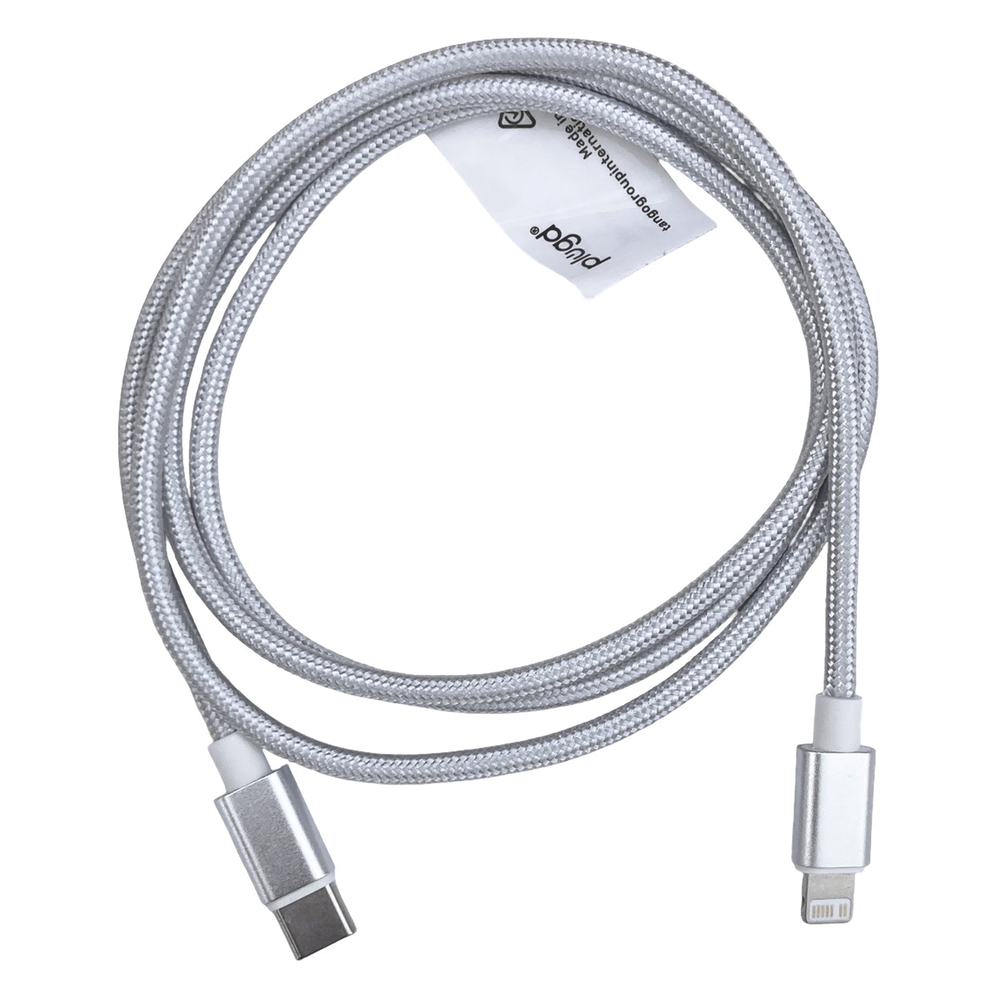 Plugd Braided USB-C to Lightning Cable 1m