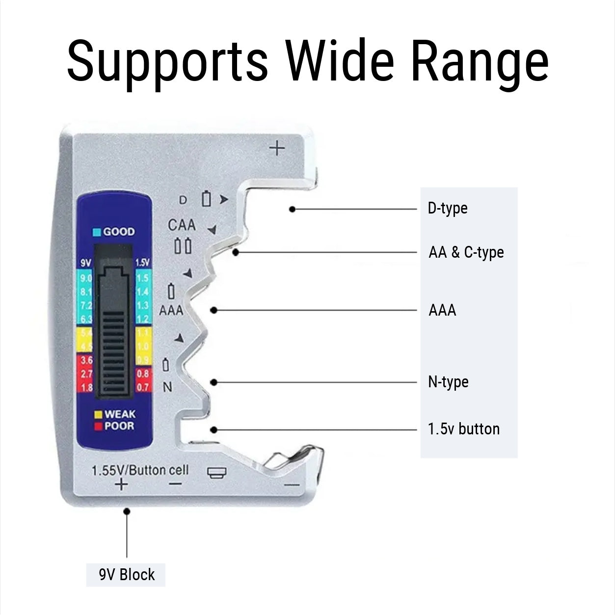 Battery Tester BT886 Silver
