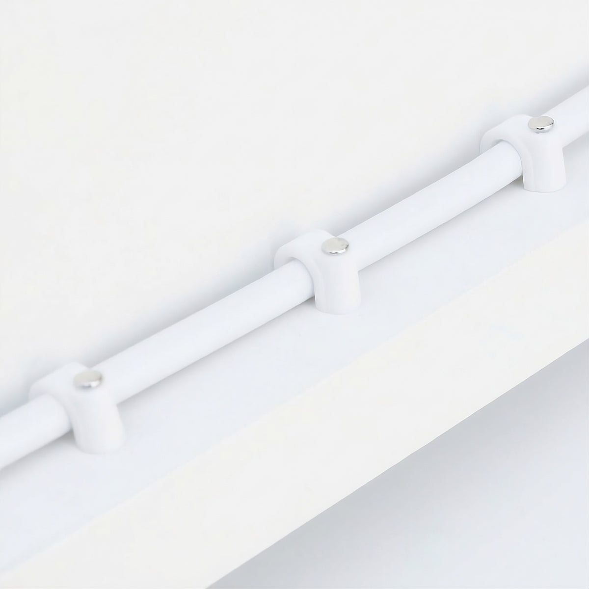 White Round Cable Clips - Assorted Sizes, Pack of 100