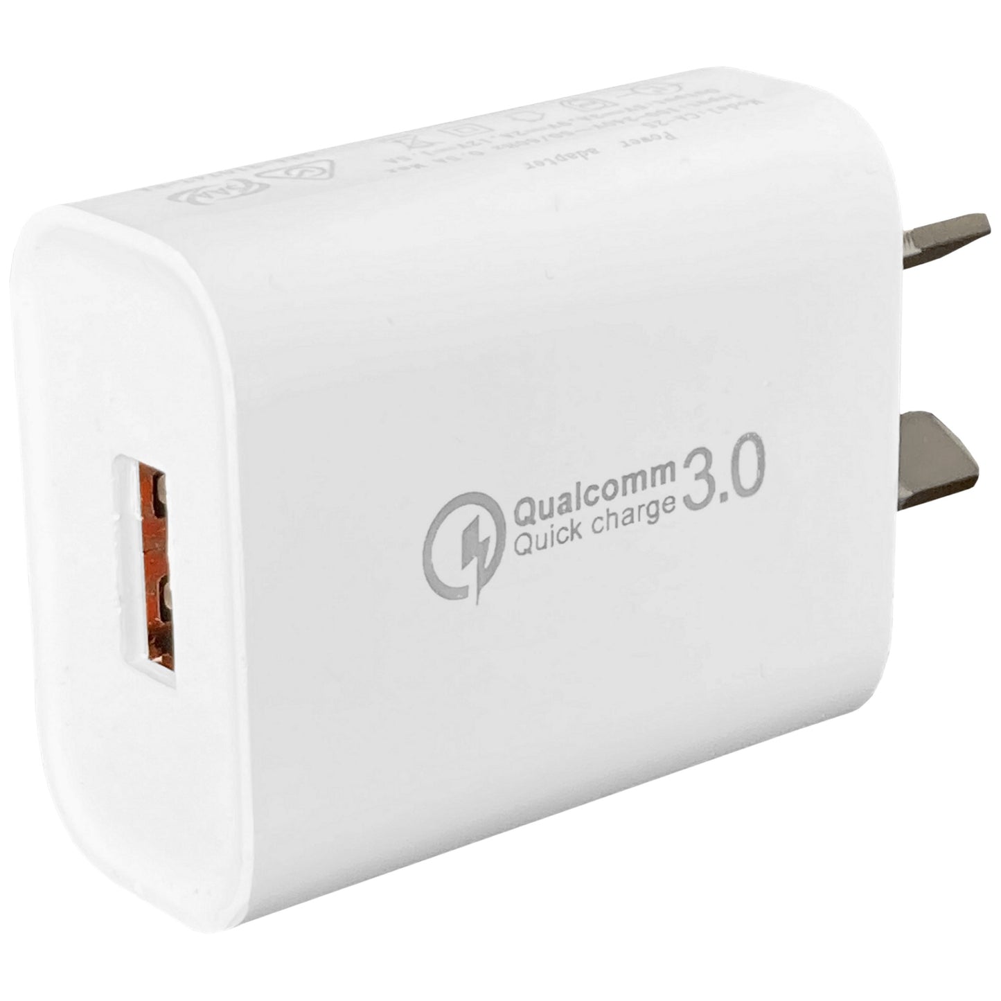 USB Wall Charger – 18W USB-A QC3.0 Fast Charger White