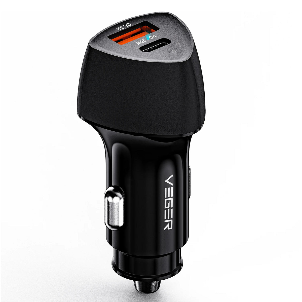 Veger 38W Dual USB Car Charger USB-A QC + USB-C PD
