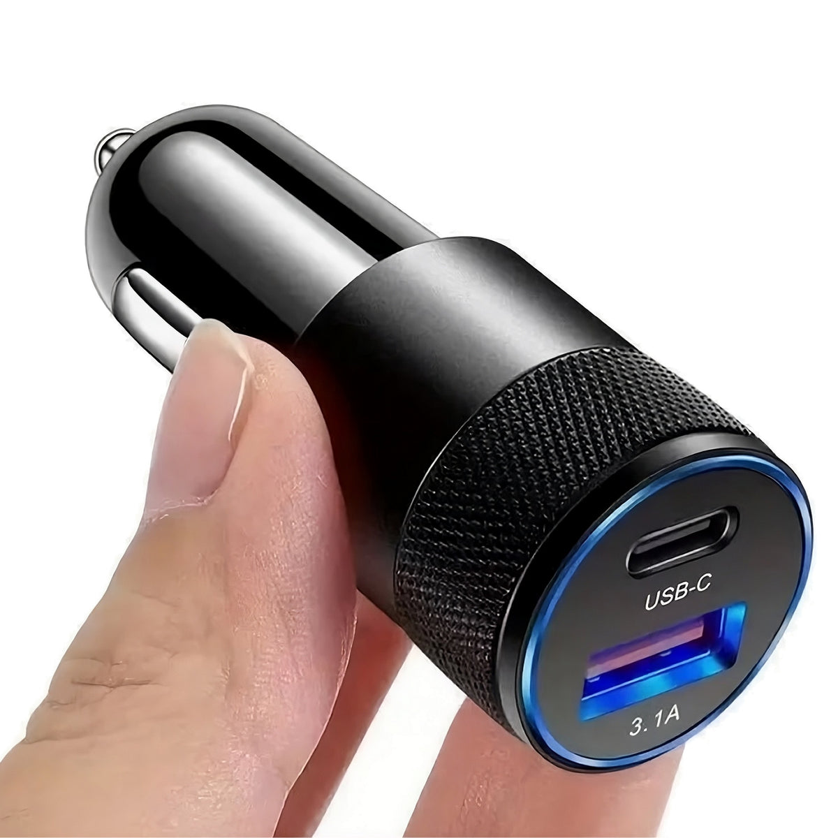 Volt 15W Dual USB Car Charger USB-A + USB-C - Black