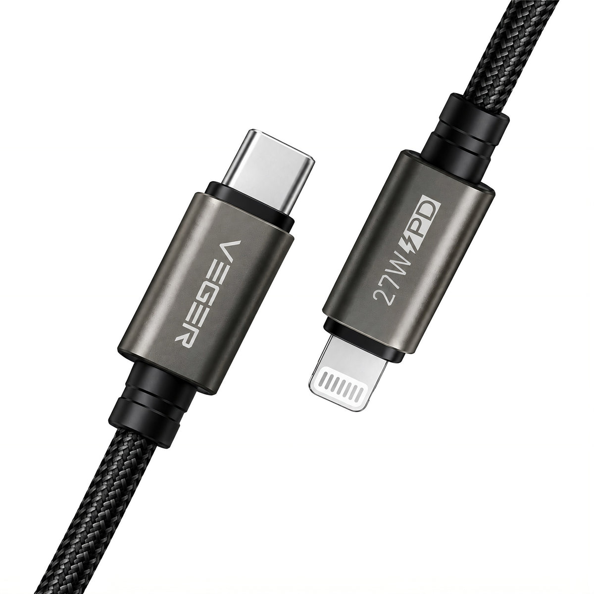 Veger Braided USB-C to Lightning Cable 27W 1.2m