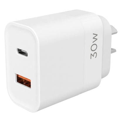Rapidé 30W GaN USB-C PD + USB-A QC Wall Charger