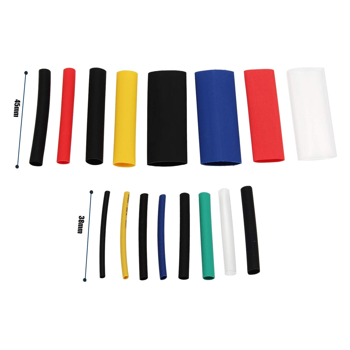 Heat Shrink Tubing Kit 580pc - Assorted Sizes & Colours