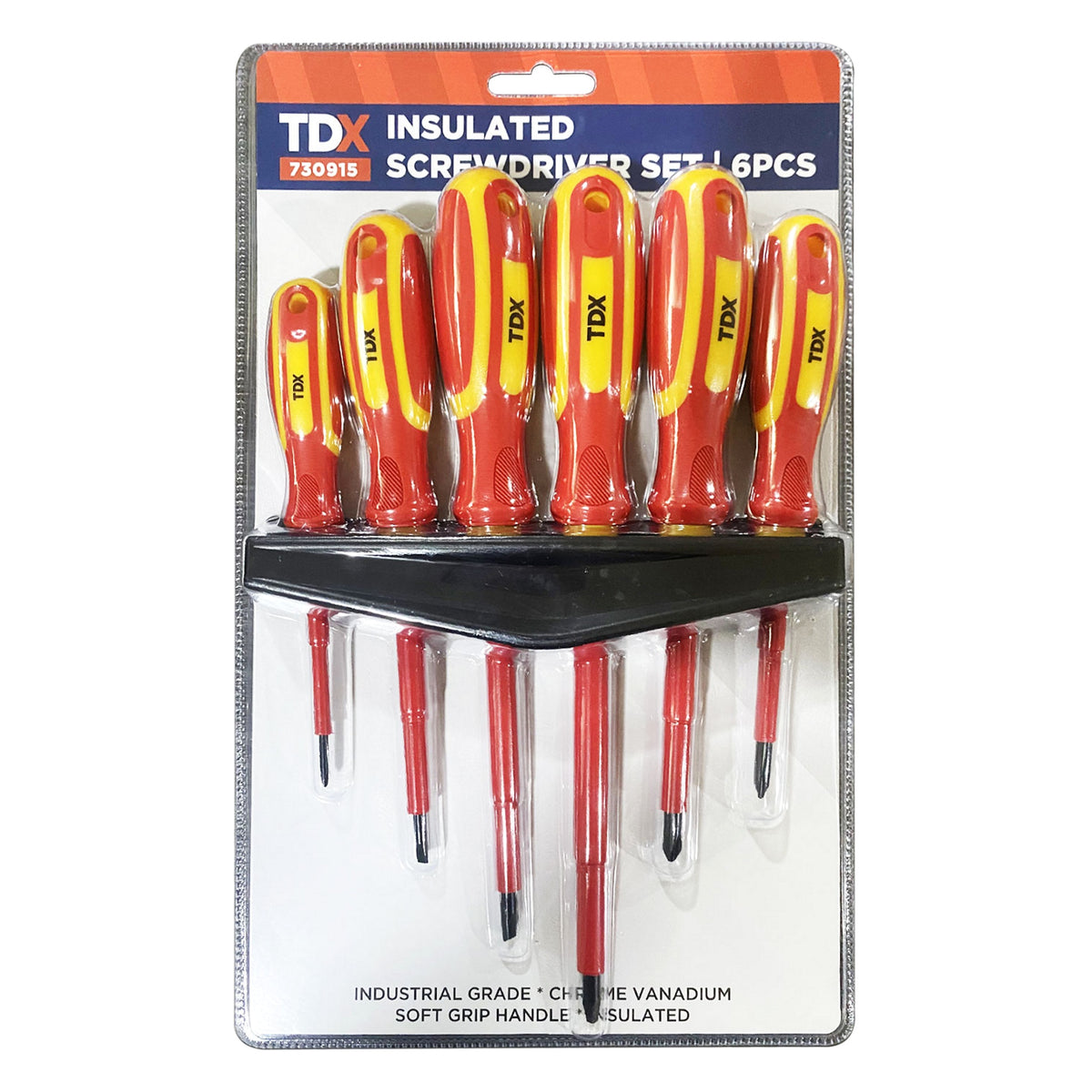 6 Piece Insulated Screwdriver Set with Wall Mount Holder