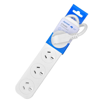 Jackson 4 Outlet Powerboard - White