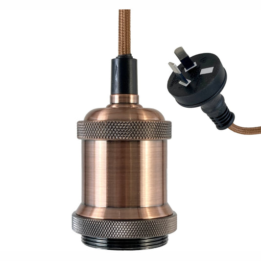 Plug-In Pendant Cord E27 – Copper (2m)