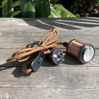 Plug-In Pendant Cord E27 – Copper (2m)