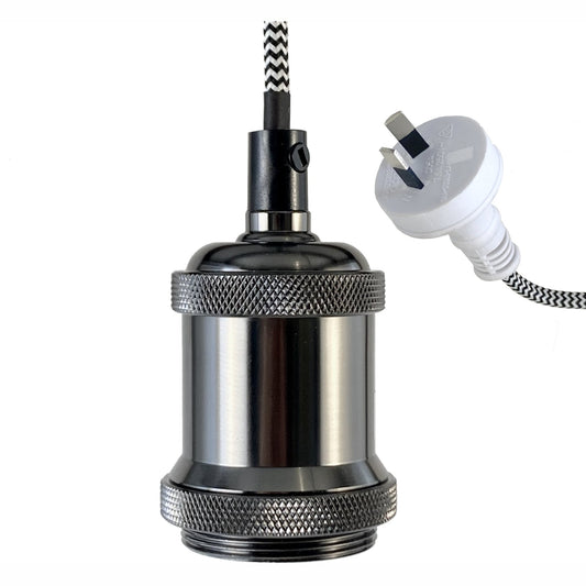 Plug-In Pendant Cord E27 – Gunmetal (2m)