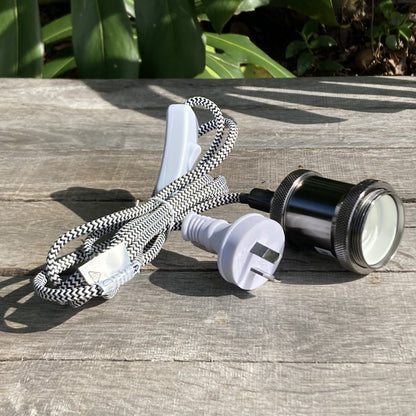 Plug-In Pendant Cord E27 – Gunmetal (2m)