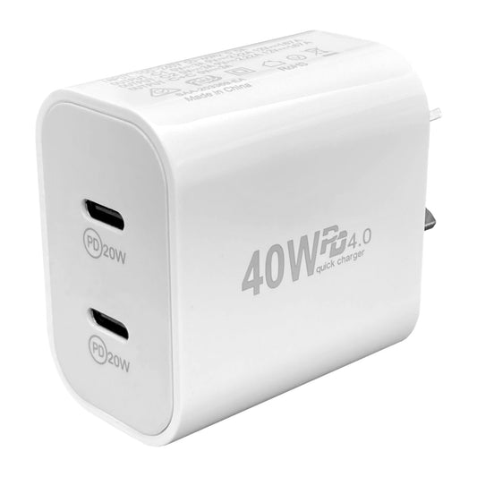 Dual USB Wall Charger – 20W Dual USB-C PD