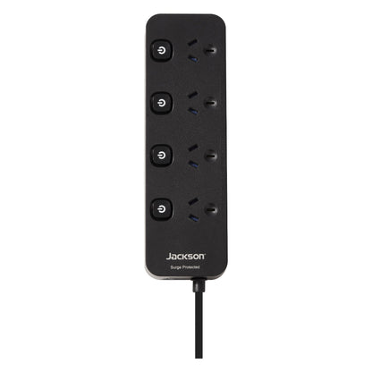 Jackson Surge Protected Powerboard - 4 Switched Outlets