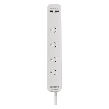Jackson Surge Protected USB Powerboard - 4 Outlets