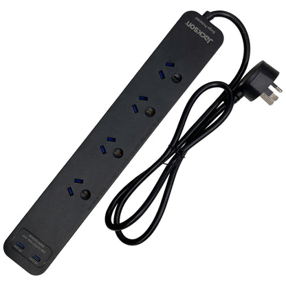 Jackson 4 Outlet Surge Protected USB-C 30W PD Powerboard - Black (PT30W42B)