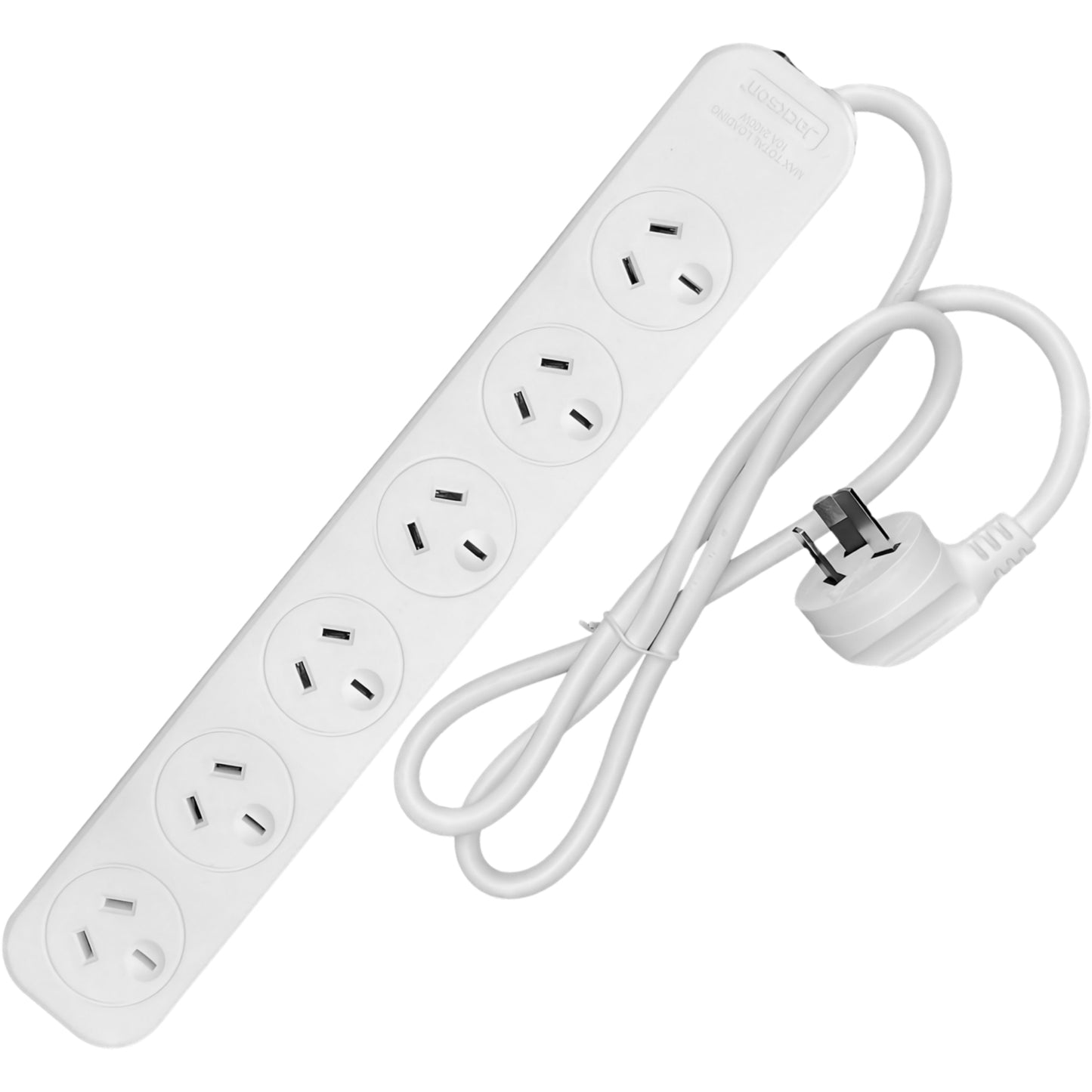 Jackson 6 Outlet Powerboard - White