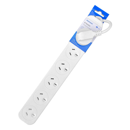 Jackson 6 Outlet Powerboard - White