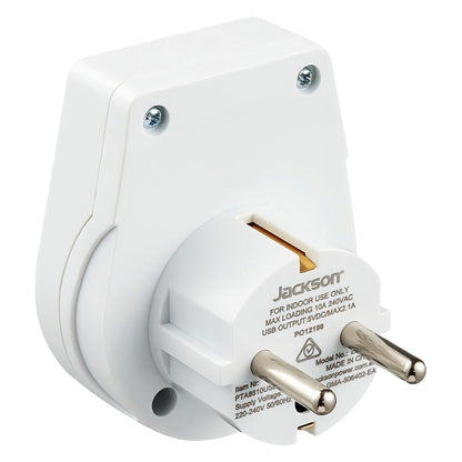 Jackson Outbound Travel Adaptor - NZ to Europe, Bali & More (PTA8810M)