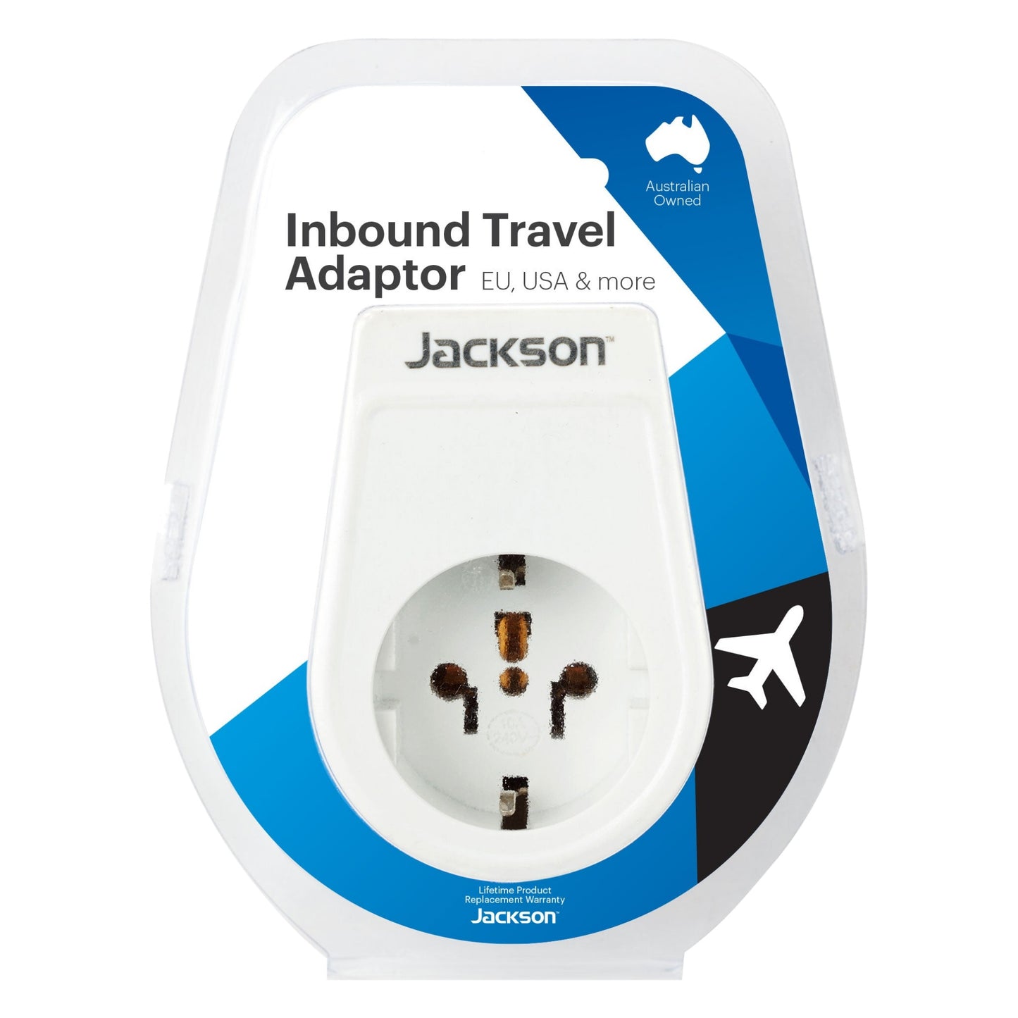 Jackson Travel Adaptor Inbound - EU, USA & More