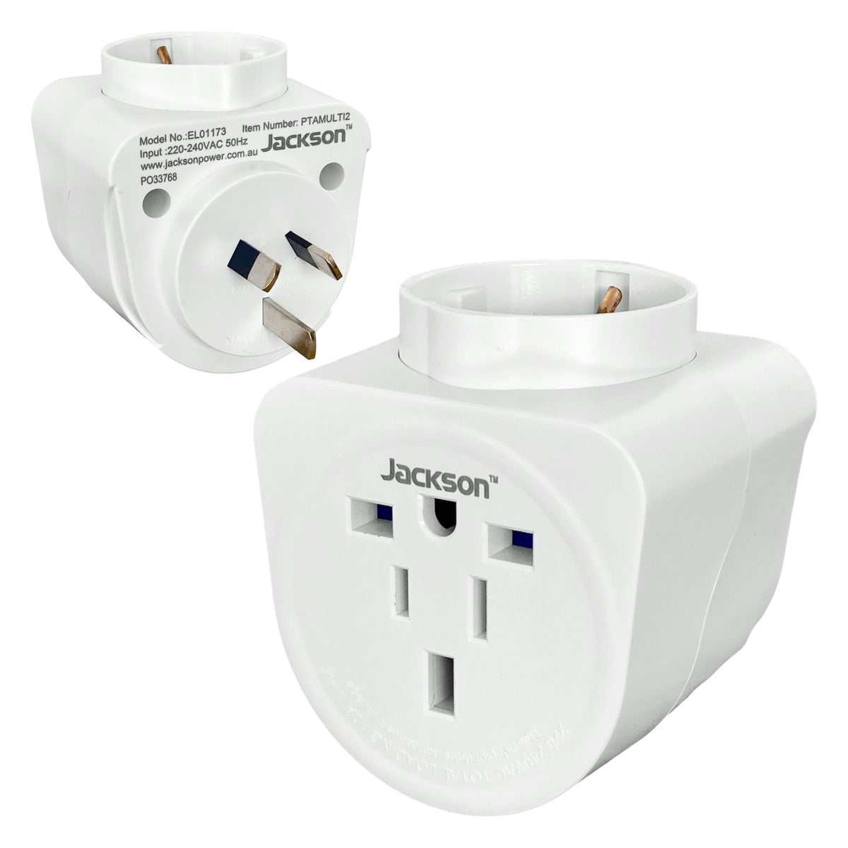 Jackson Inbound Travel Adaptor - USA, UK, EU & More to NZ (PTAMULTI2)