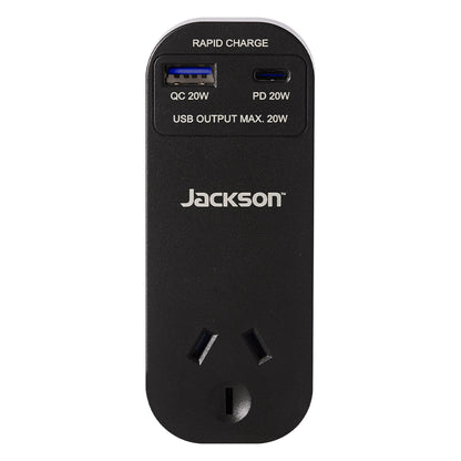 Jackson USB Wall Charger 20W - USB-A + USB-C Fast Charge