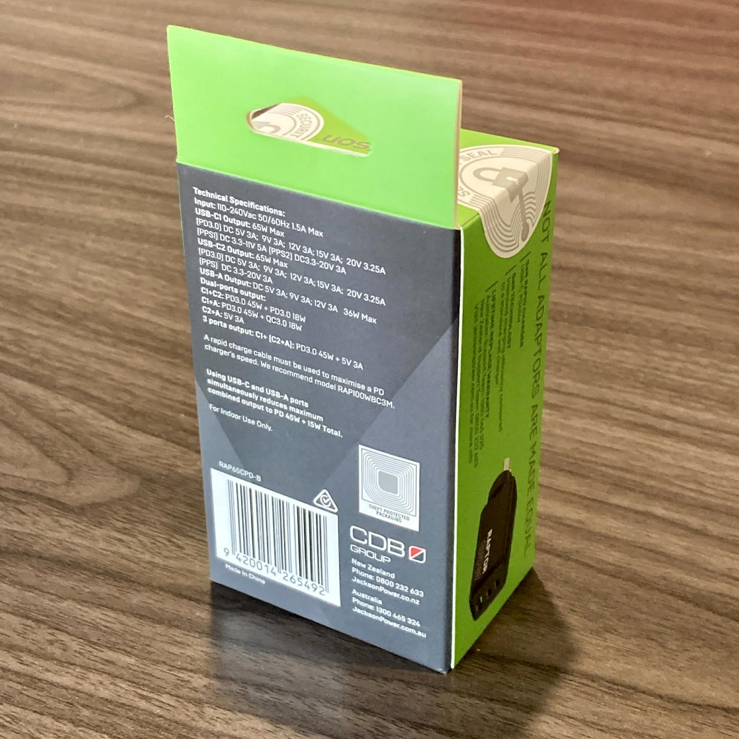 Jackson Raptor 65W GaN Wall Charger - USB-A & USB-C Fast Charge