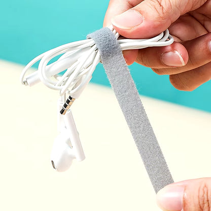 Velcro Cable Management Tape – 1m x 10mm Grey