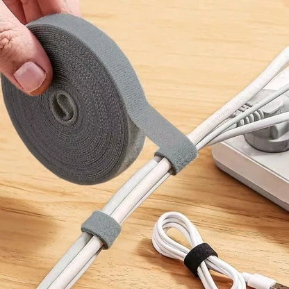 Velcro Cable Management Tape - 5m x 10mm Grey