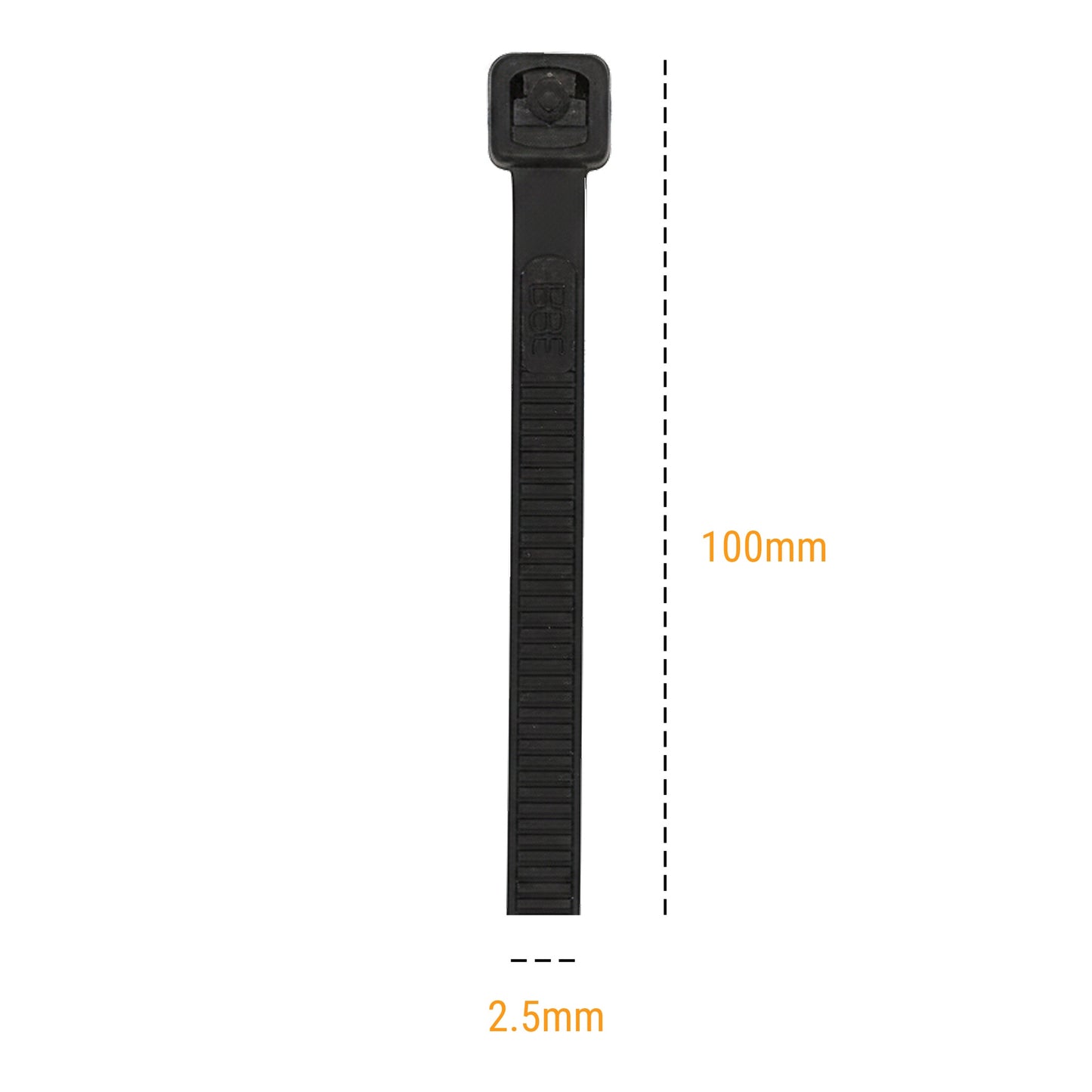 Cable Ties 100 x 2.5mm 100 Pack - Black