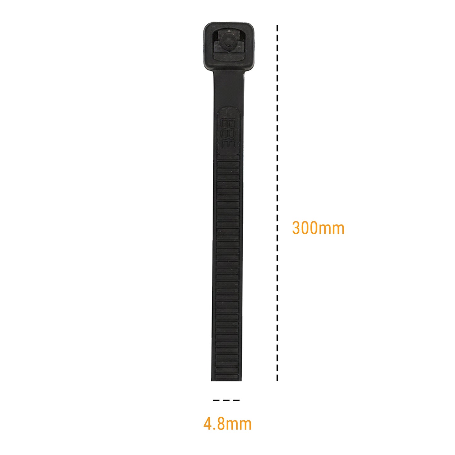 Cable Ties 300 x 4.8mm 100 Pack - Black