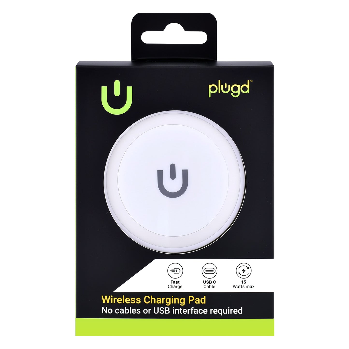 Plugd Wireless Charging Pad 15W for iPhone & Android