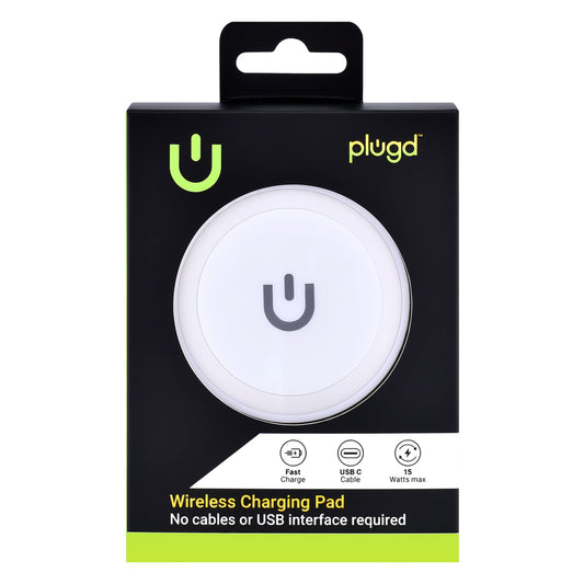 Plugd Wireless Charging Pad 15W for iPhone & Android