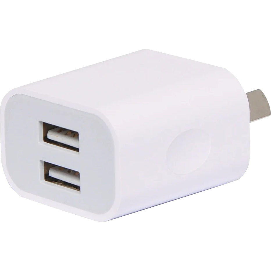 Dual USB Wall Charger - 10.5W 2.1A USB-A White