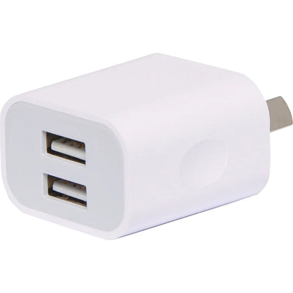 Dual USB Wall Charger - 10.5W 2.1A USB-A White