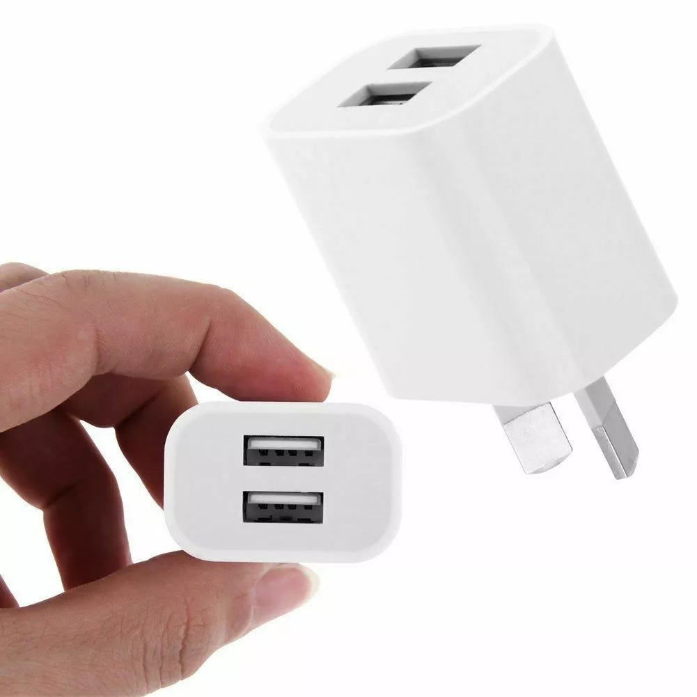 Dual USB Wall Charger - 10.5W 2.1A USB-A White