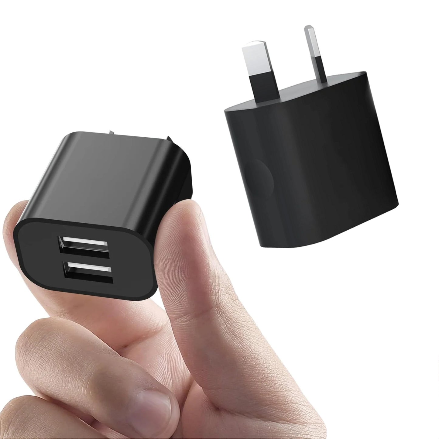 Dual USB Wall Charger – 10.5W 2.1A USB-A Black
